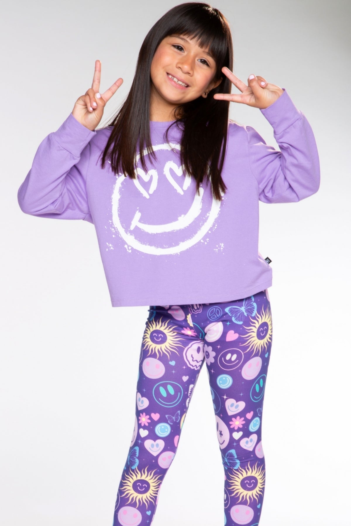 Simply Soft Long Legging. - Denim Tie Dye Graffiti Elements - NEW!