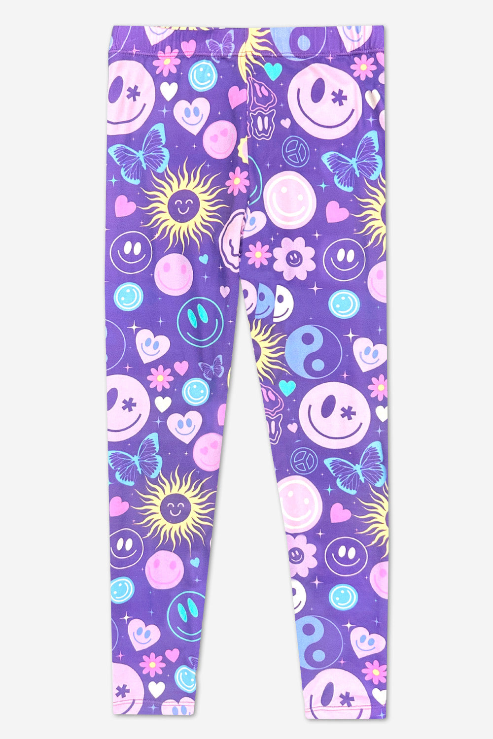 Simply Soft Long Legging. - Denim Tie Dye Graffiti Elements - NEW!