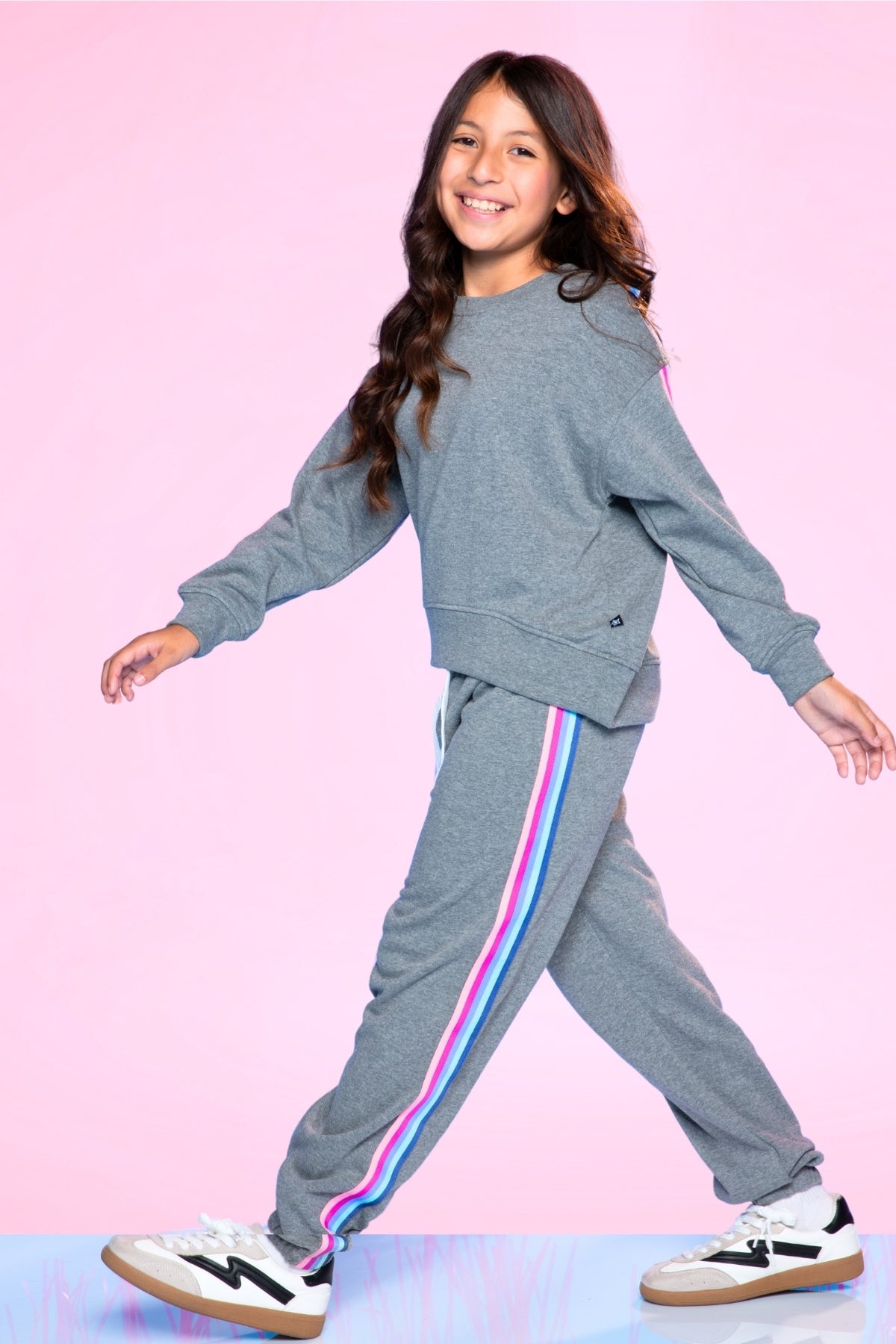 Cotton Soft French Terry Everyday Sweatshirt - Pink Rose Bow