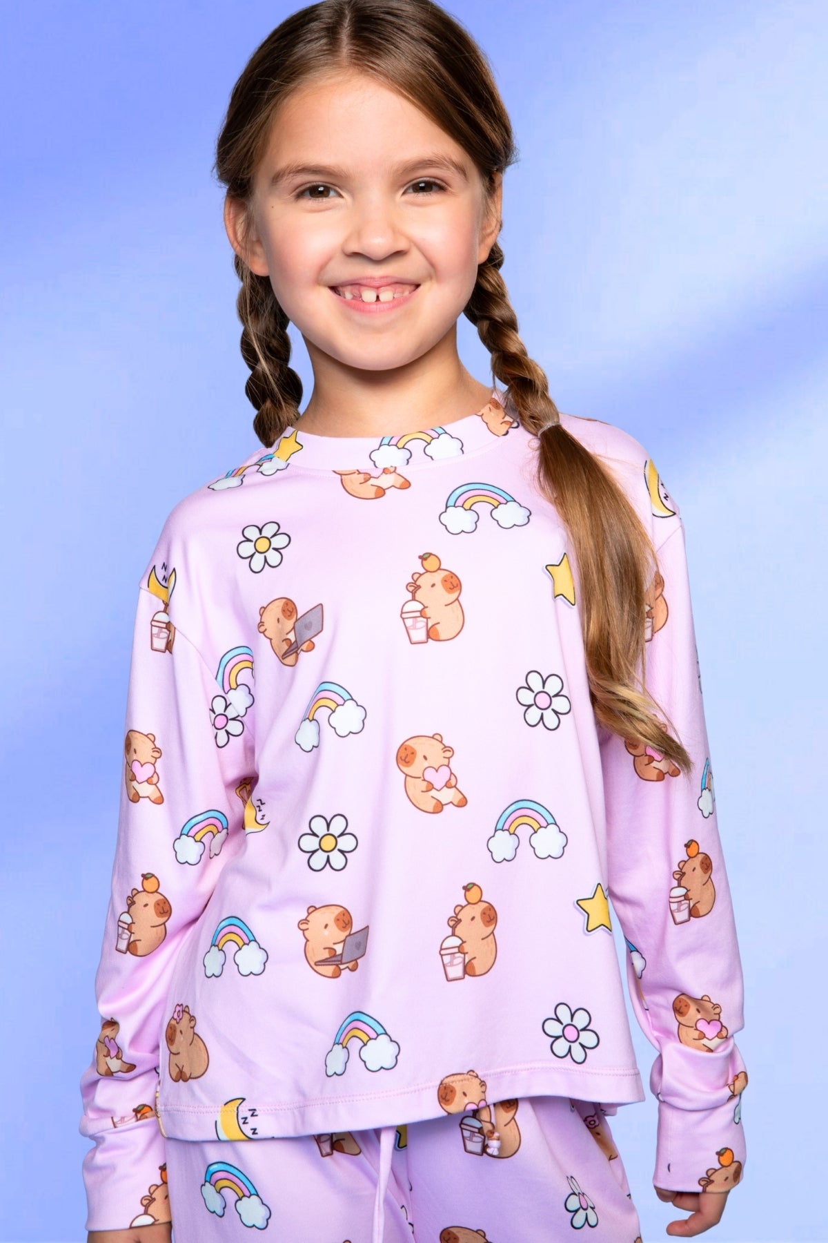 Simply Soft Long Sleeve Easy Tee & Karate Pant - Ivory Cherries & Bears