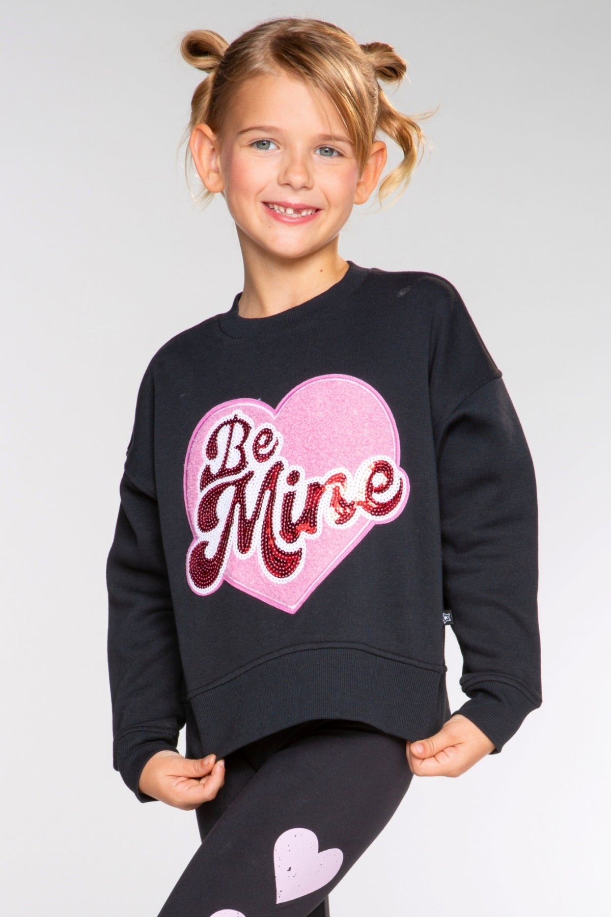Cloud Soft French Terry Everyday Sweatshirt - Pink Daisy Rainbow