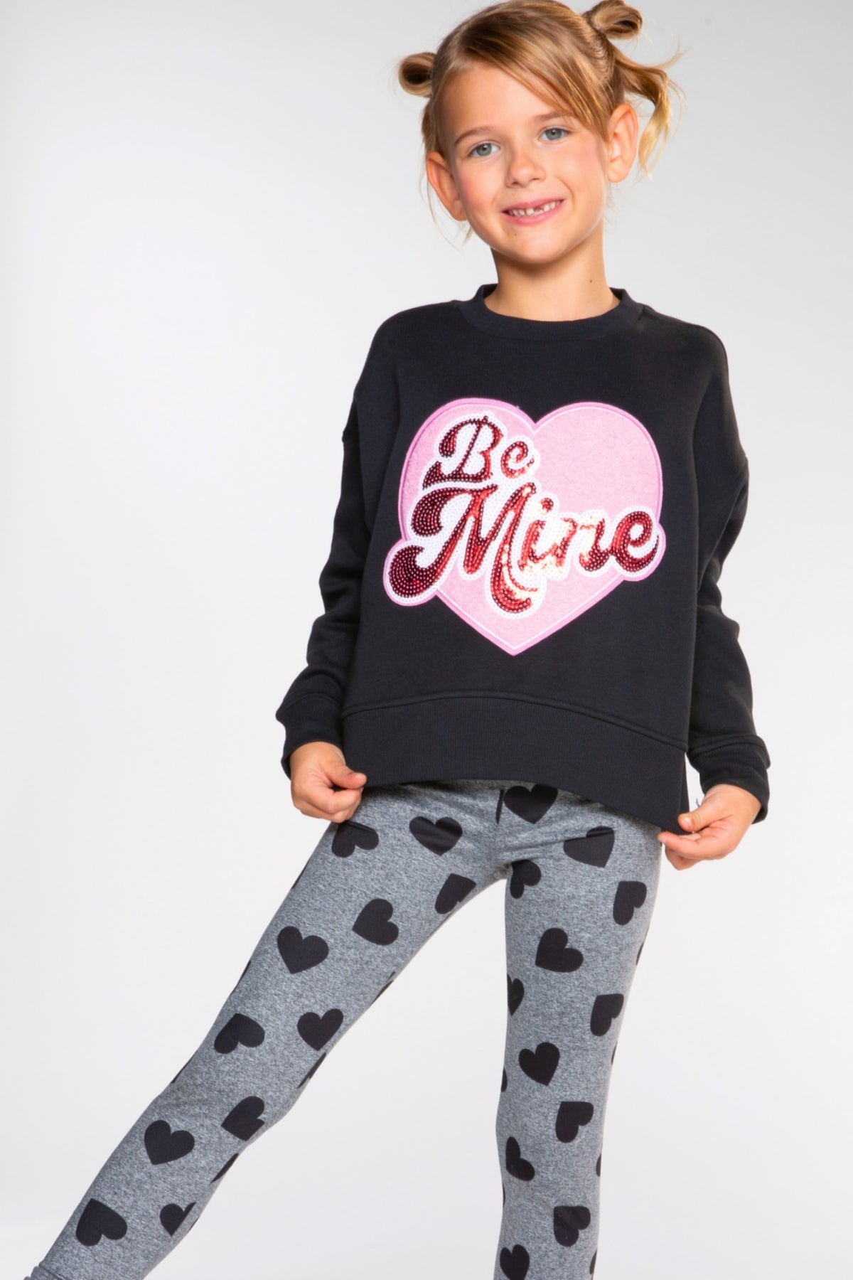 Cloud Soft French Terry Everyday Sweatshirt - Pink Daisy Rainbow
