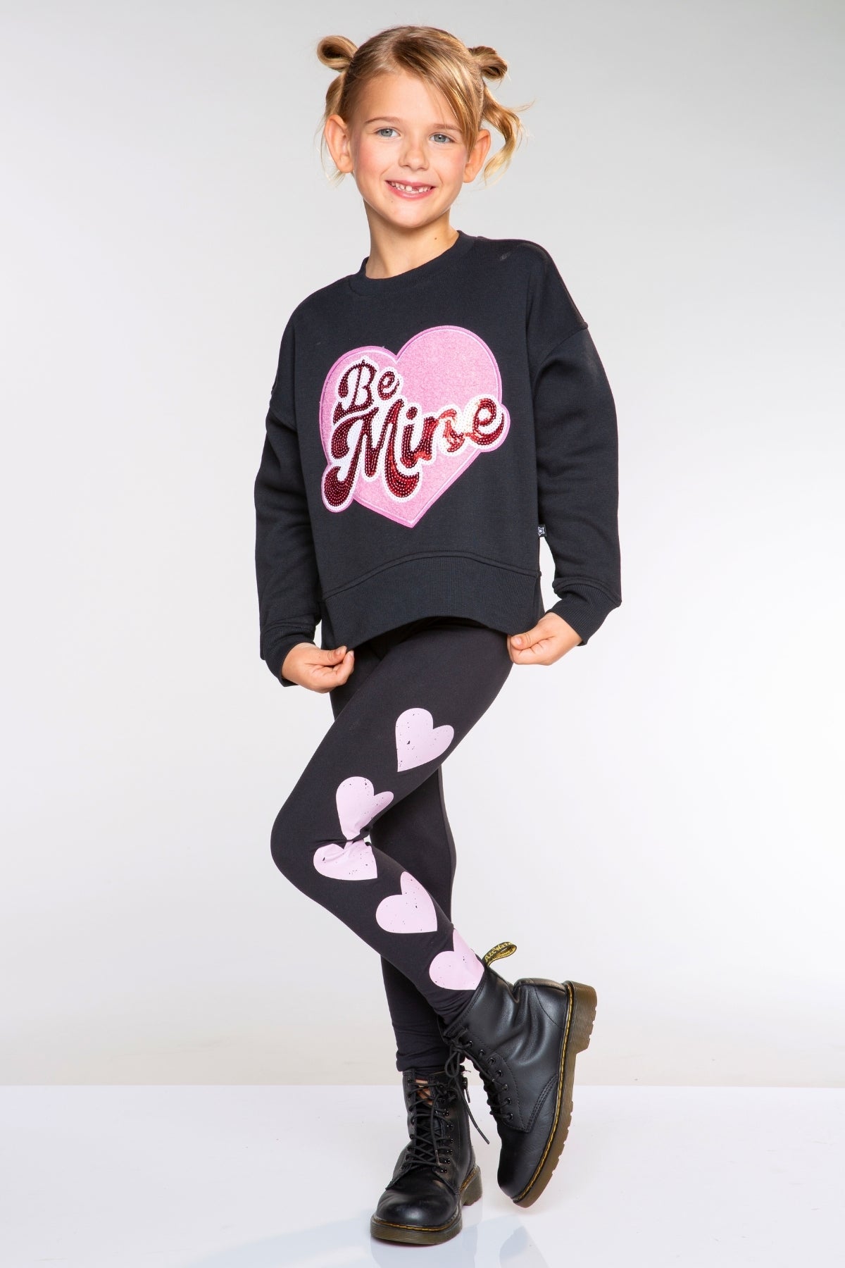 Cloud Soft French Terry Everyday Sweatshirt - Pink Daisy Rainbow