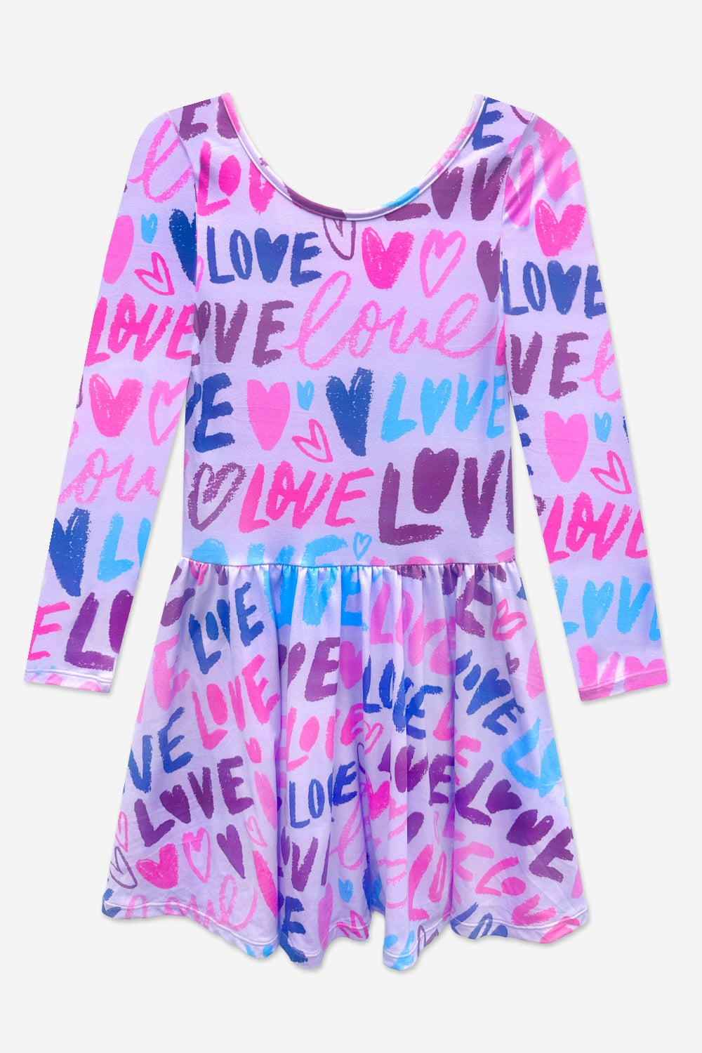 Simply Soft Long Sleeve Be Happy Dress - Pink Berry Love