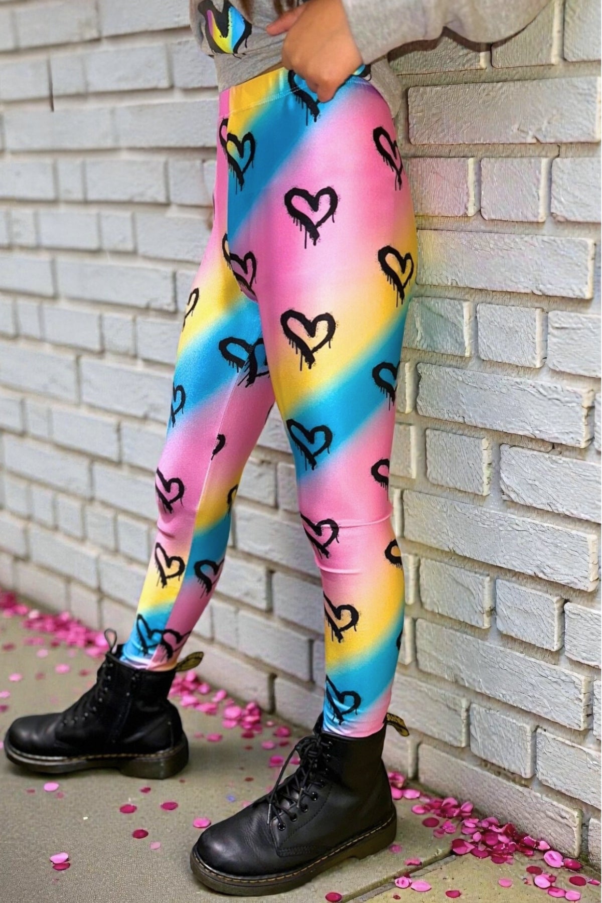 High Shine Long Legging - Silver Glitter