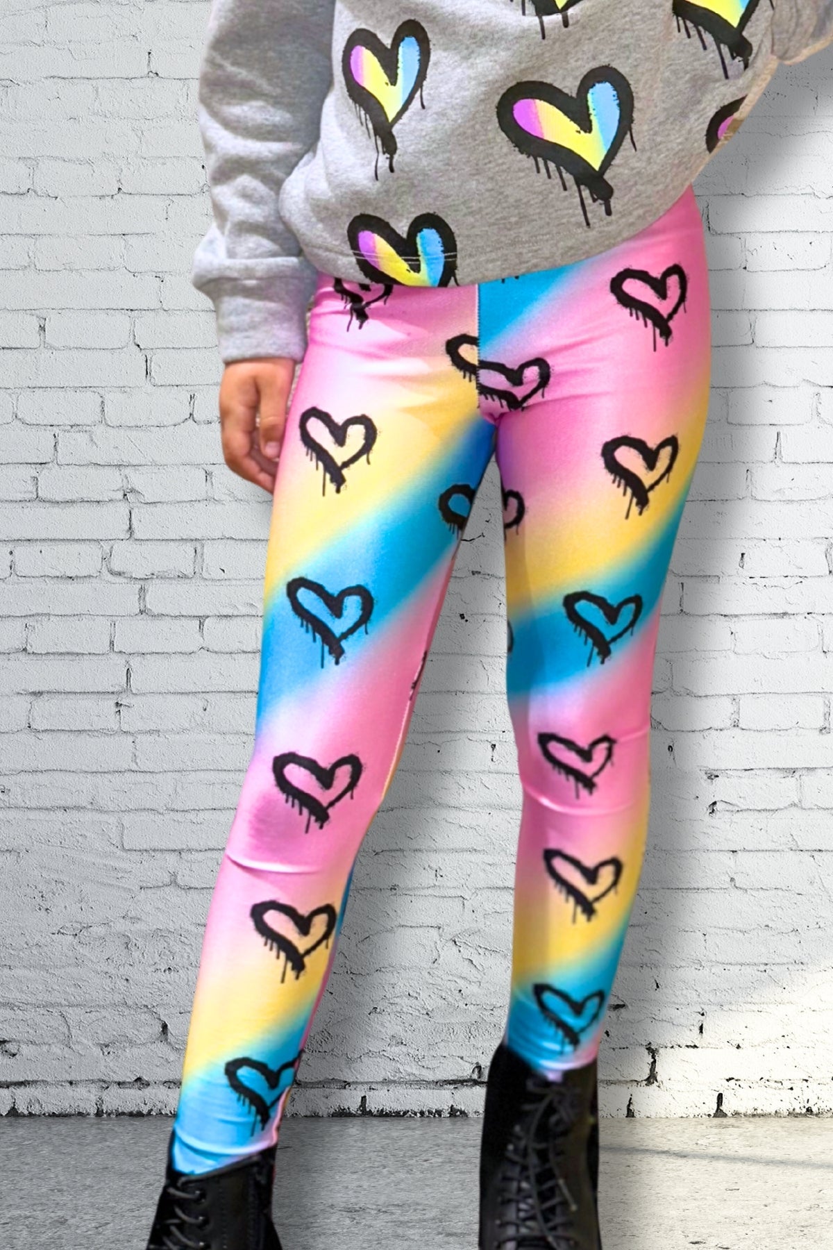 High Shine Long Legging - Silver Glitter