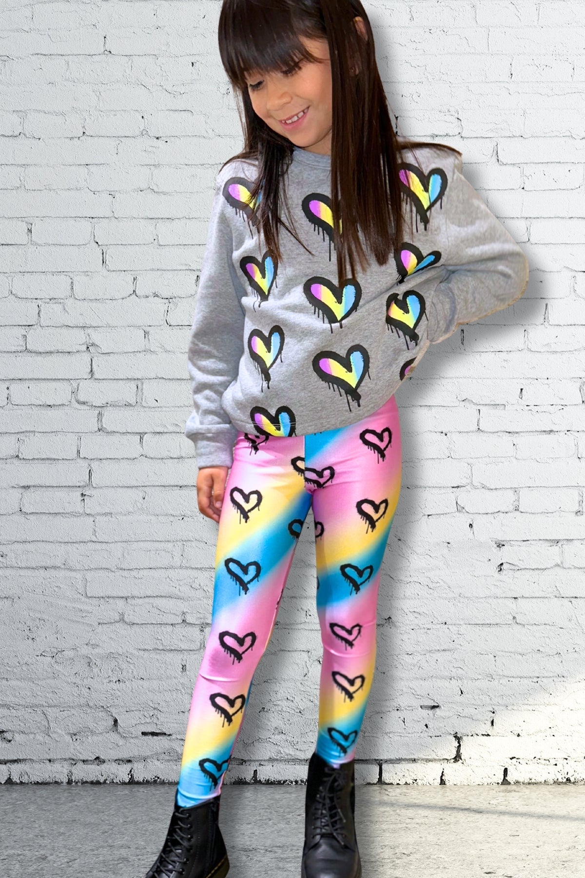 High Shine Long Legging - Silver Glitter