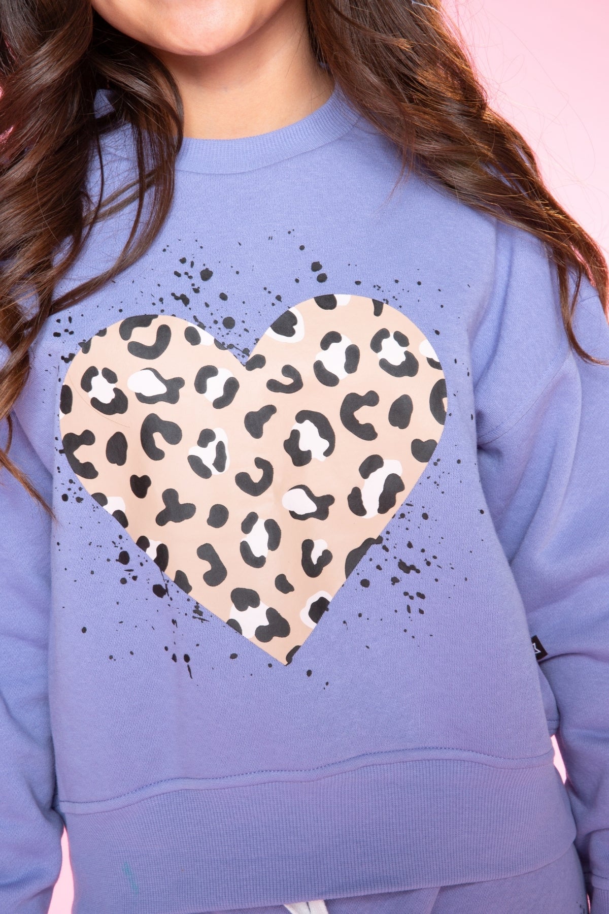 Cloud Soft French Terry Everyday Sweatshirt - Pink Daisy Rainbow