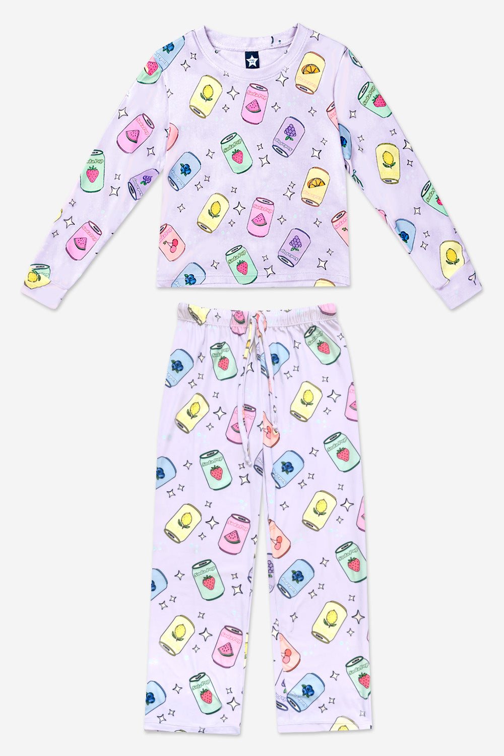 Simply Soft Long Sleeve Easy Tee & Karate Pant - Ivory Cherries & Bears