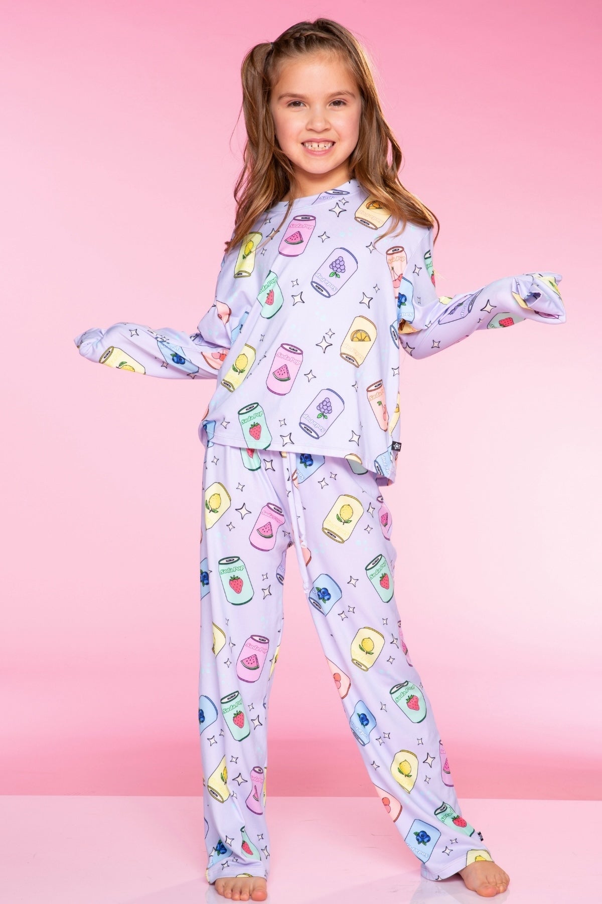 Simply Soft Long Sleeve Easy Tee & Karate Pant - Ivory Cherries & Bears