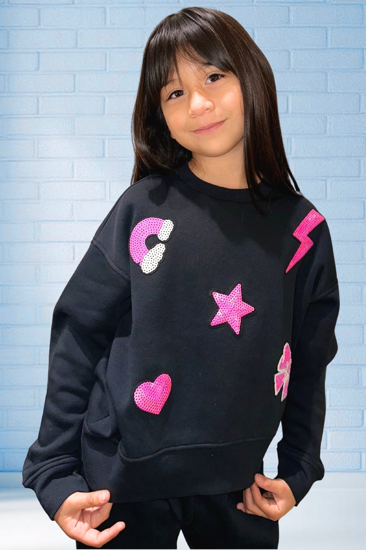 Pack Cloud Soft French Terry Sweatsuit - Black Graffiti Smile
