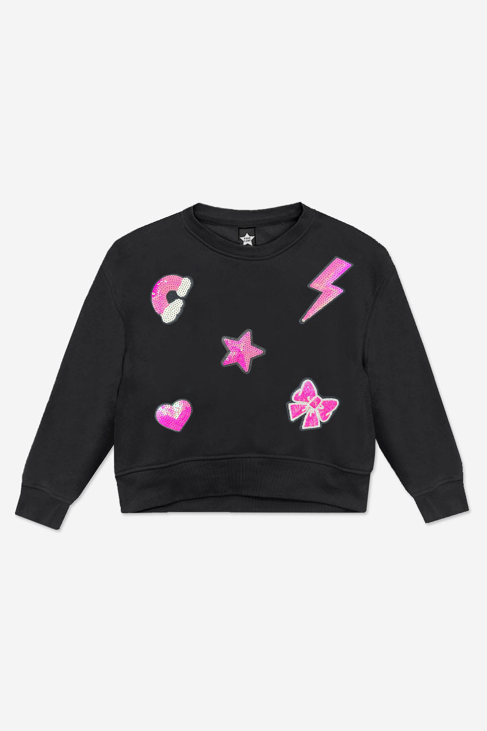 Cloud Soft French Terry Everyday Sweatshirt - Pink Daisy Rainbow