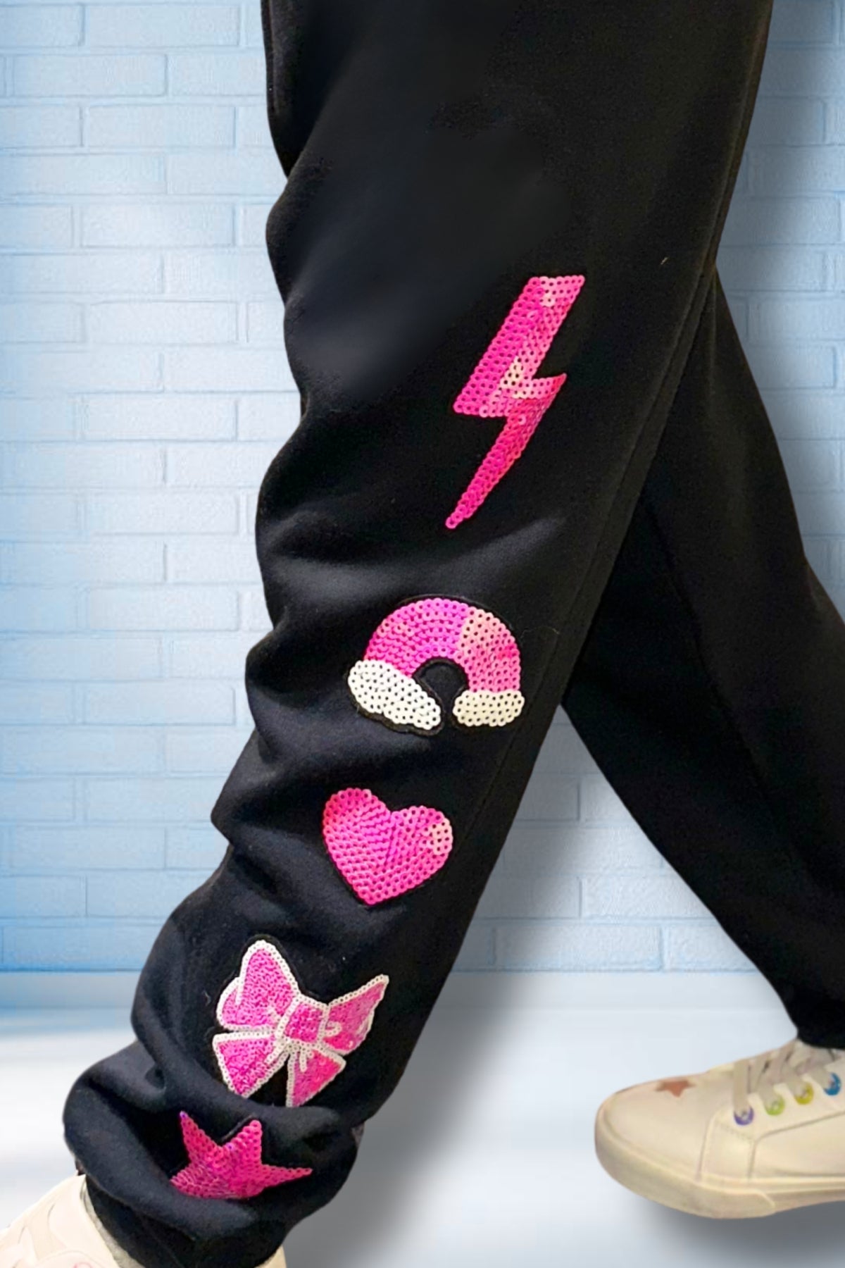 Cloud Soft French Terry Sweatpant - Bubble Gum Pink Palm