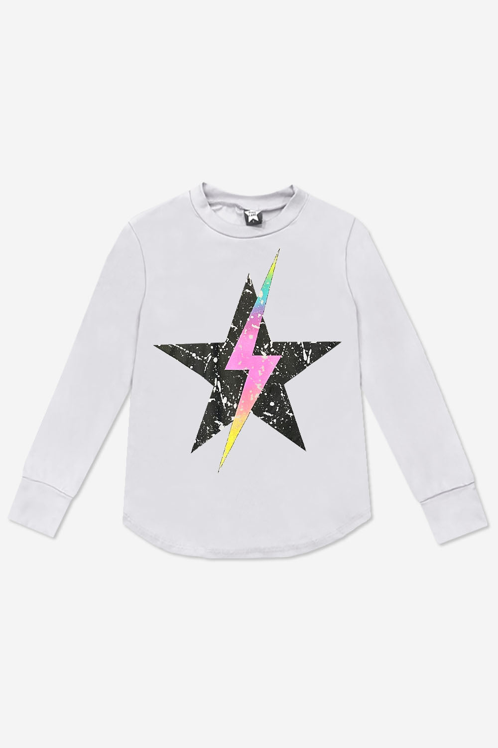 Modal Long Sleeve Shirttail Top - Black Ombre Emojis