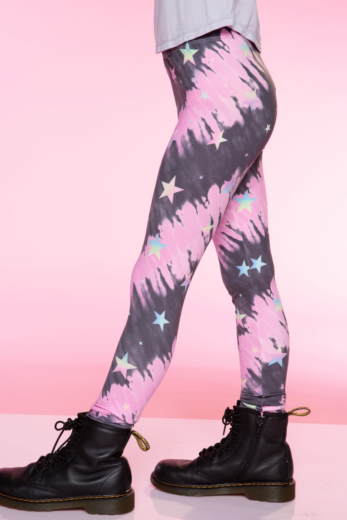 Simply Soft Long Legging. - Denim Tie Dye Graffiti Elements - NEW!