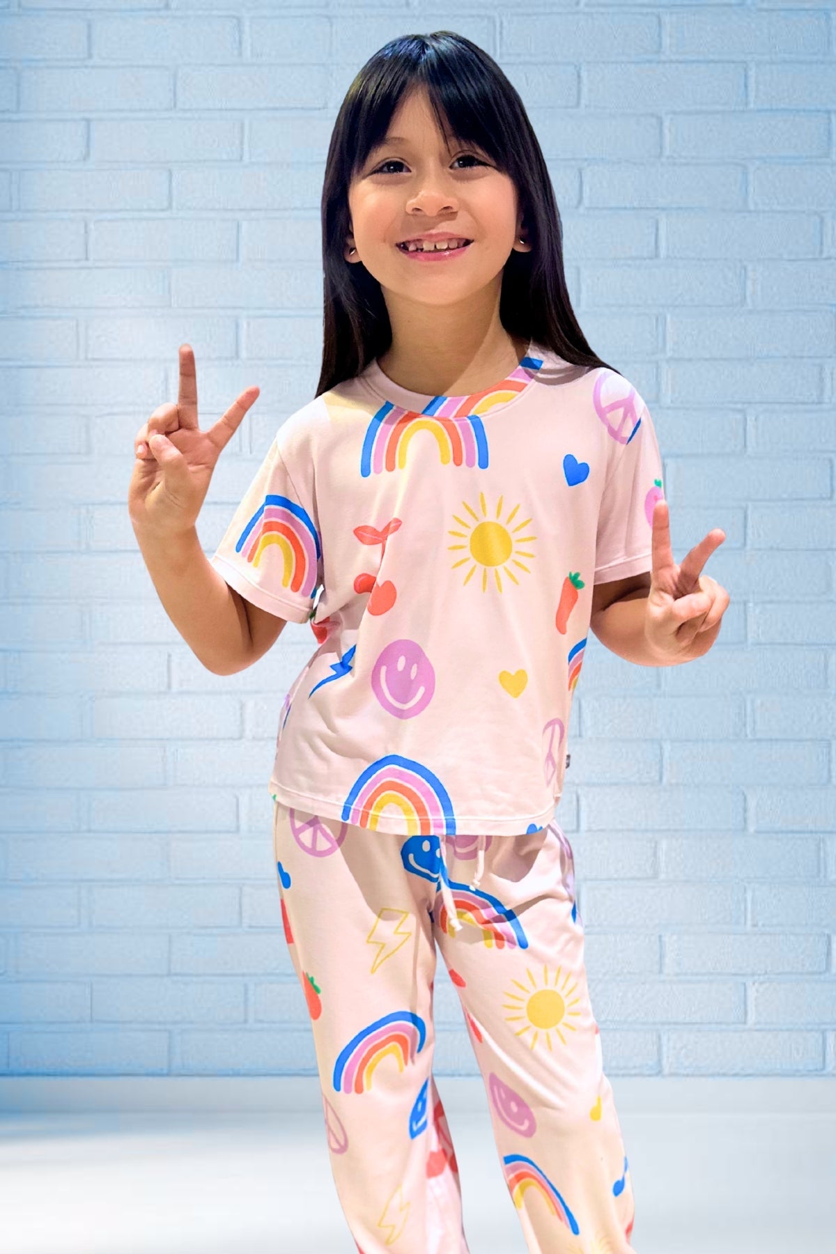 Simply Soft Easy Tee & Karate Pant - Pink Gingham Leopard