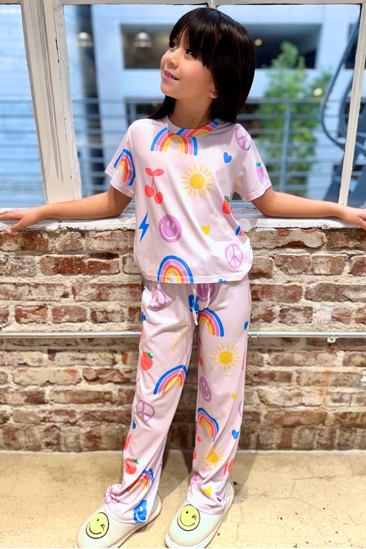 Simply Soft Easy Tee & Karate Pant - Pink Gingham Leopard