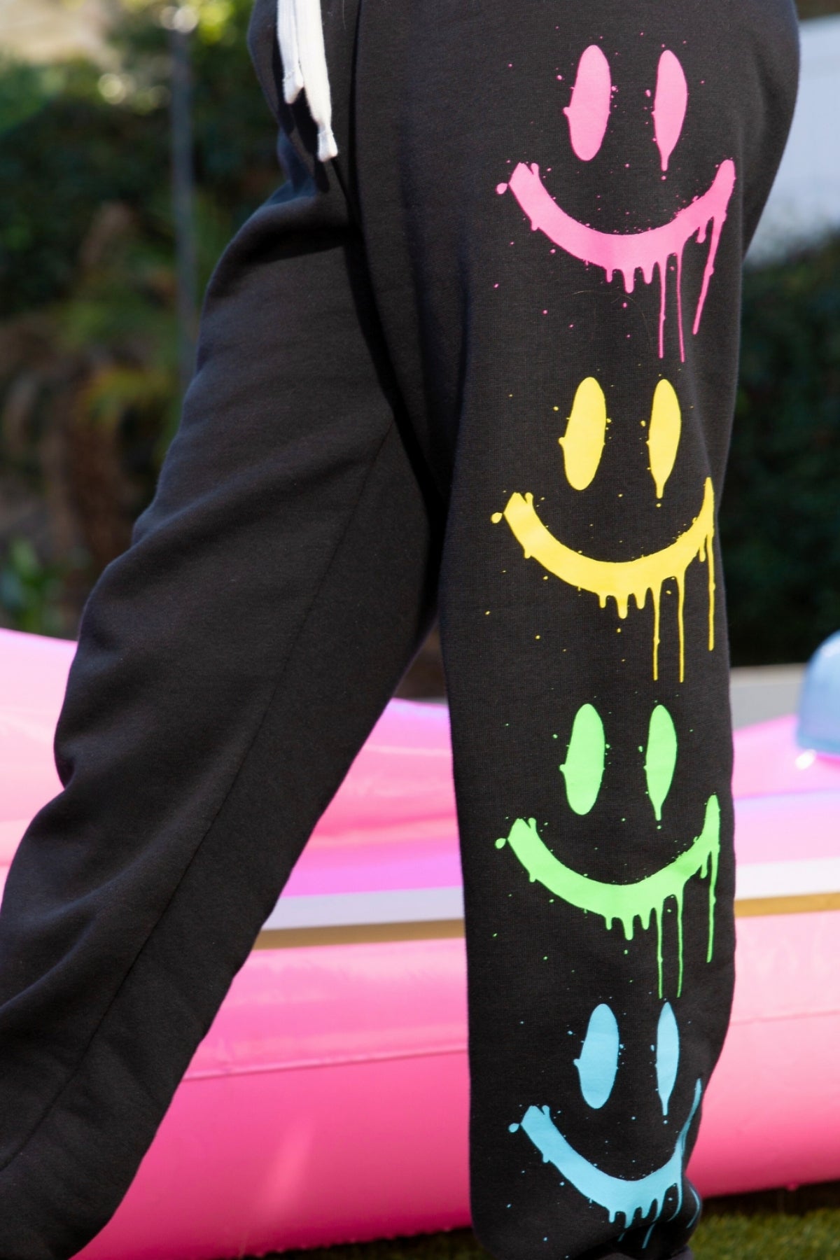 Pack Cloud Soft French Terry Sweatsuit - Black Graffiti Smile