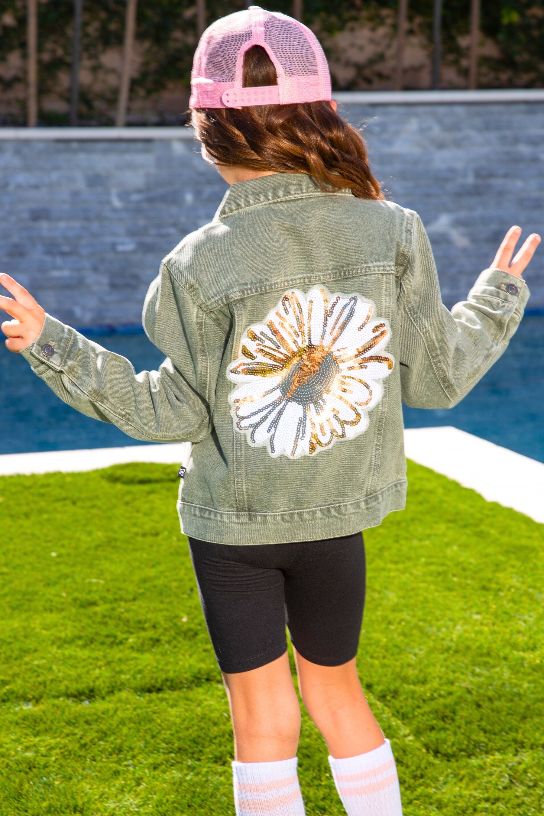 The Perfect Denim Jacket - Denim Sequin Bow