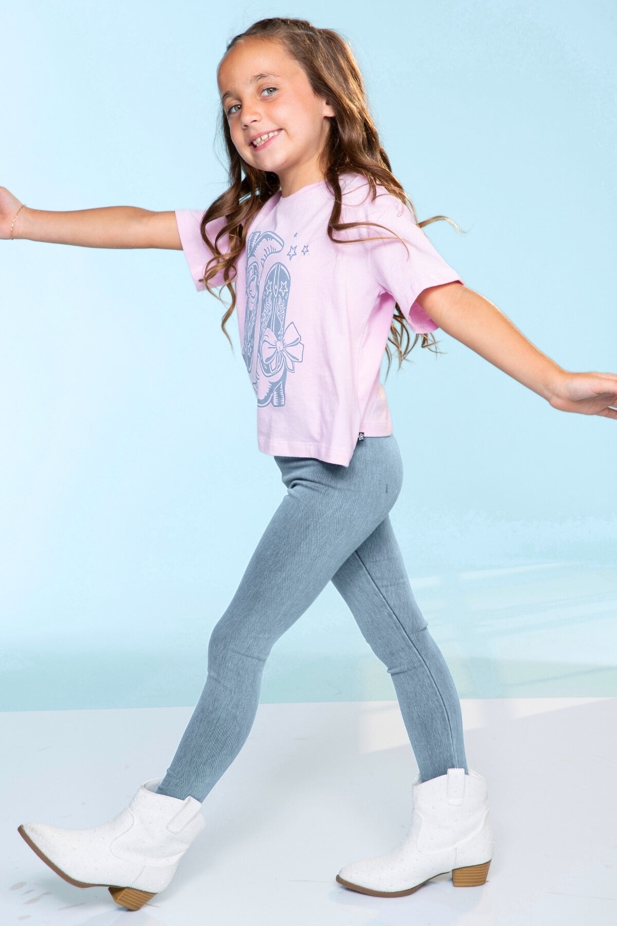 Super Stretch Soft Denim Long Jegging - Light Vintage Denim