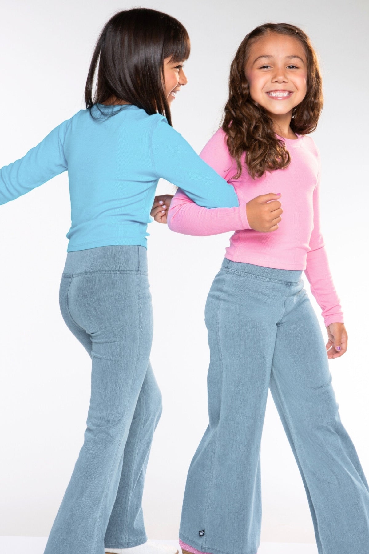 Super Stretch Soft Denim Wide Leg Jegging - Light Vintage Denim - NEW!