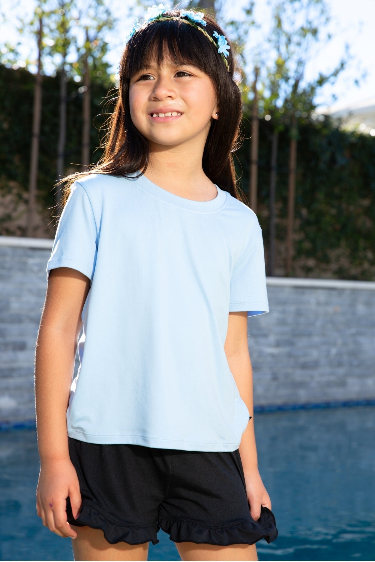 Simply Soft Easy Tee. - Ivory Gingham Daydream