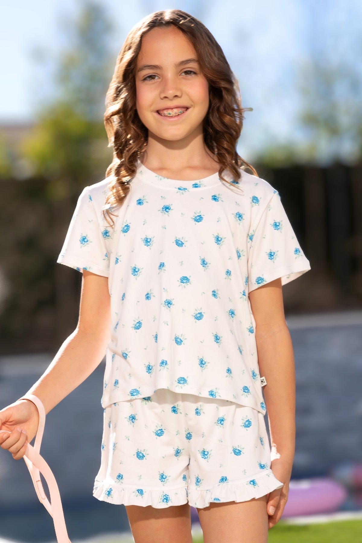 Simply Soft Easy Tee. - Ivory Gingham Daydream