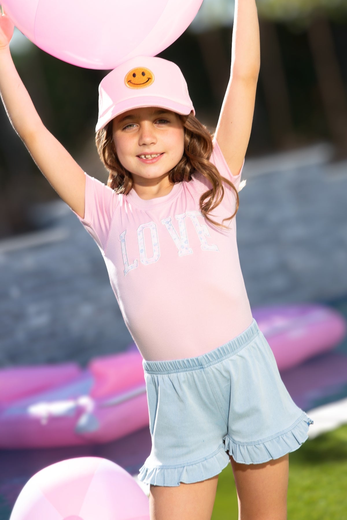 Super Stretch Soft Denim Ruffle Short - Light Blue Denim - SPRING!