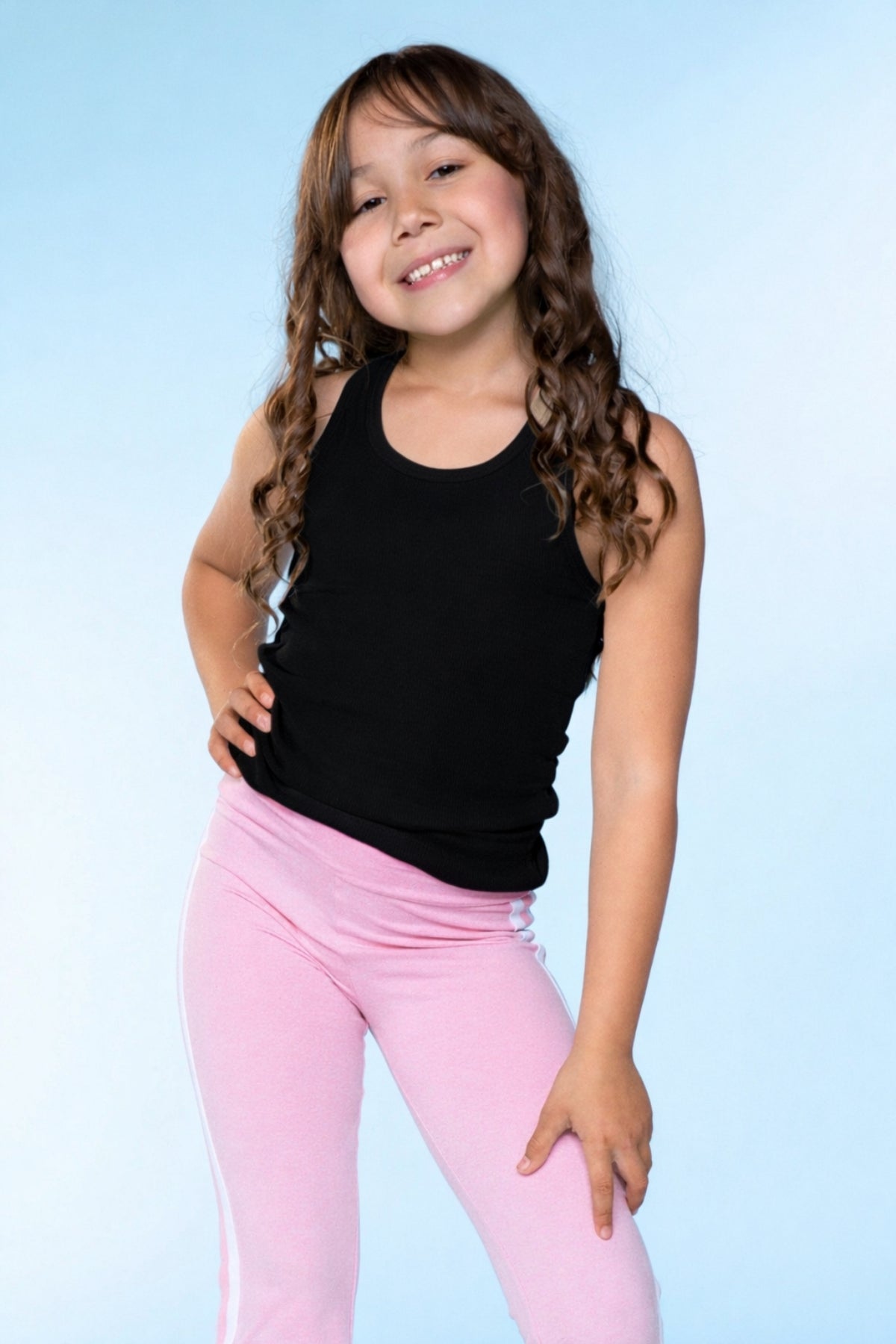 Ultra-Soft Ribbed Scoop Racer Tank - Black - NEW!