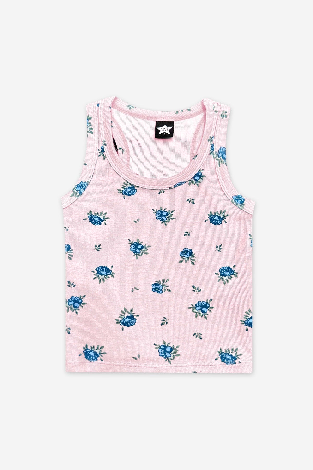 Ultra-Soft Ribbed Scoop Racer Tank - Petal Pink