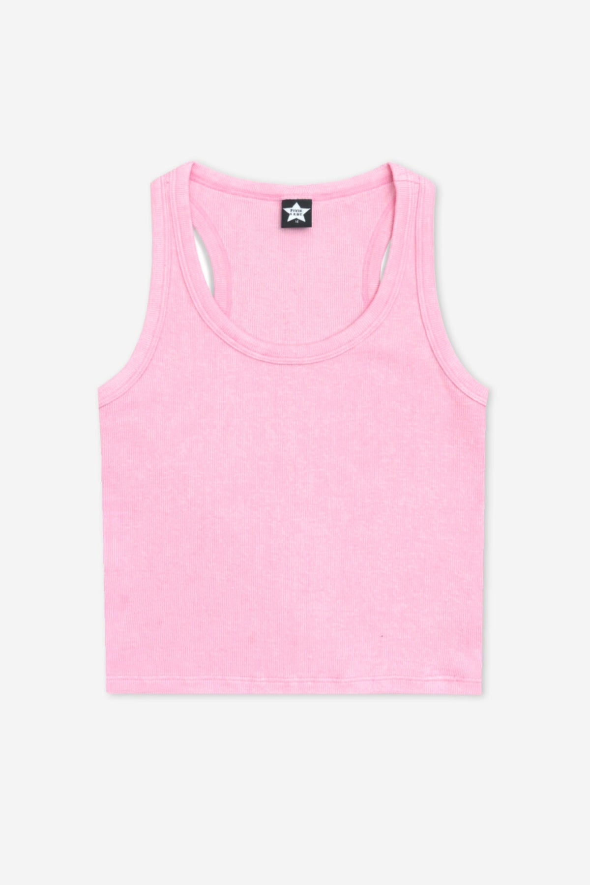 Ultra-Soft Ribbed Scoop Racer Tank - Petal Pink