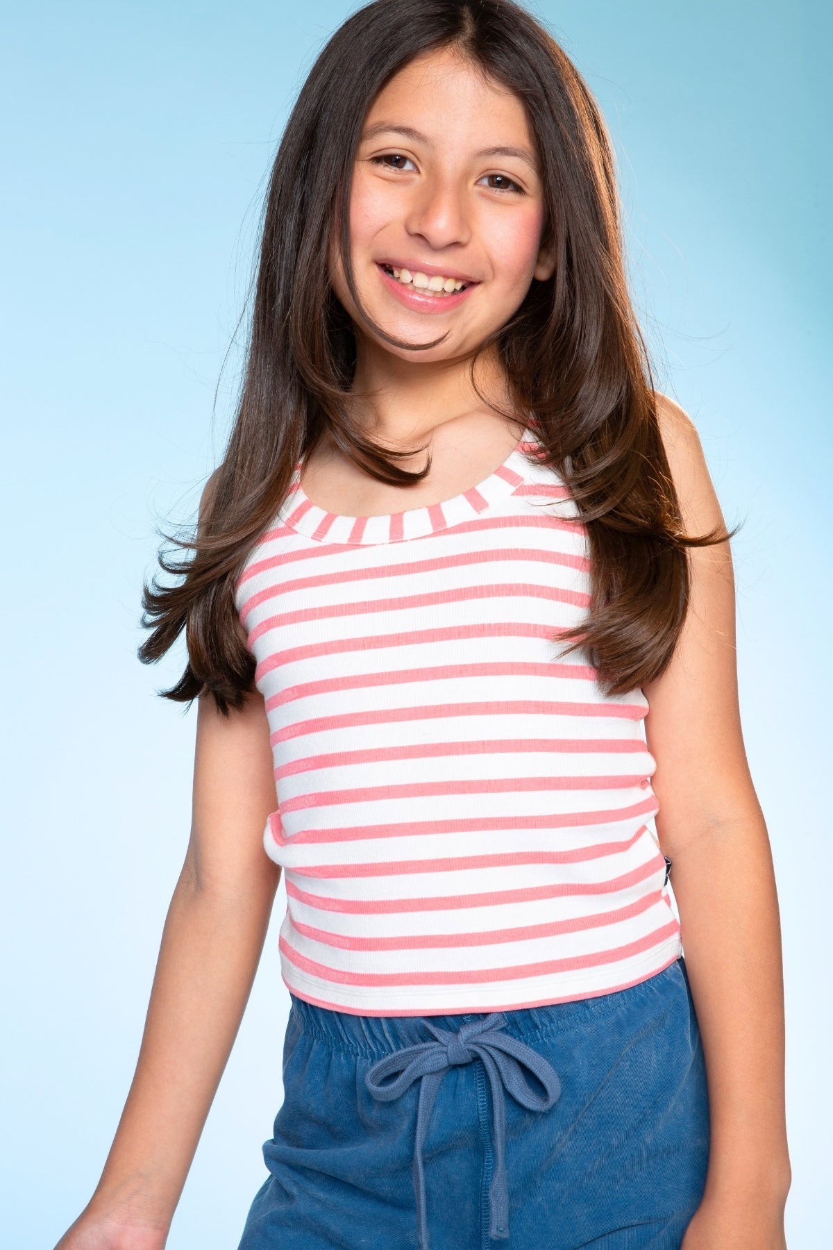 Ultra-Soft Ribbed Scoop Racer Tank - Petal Pink