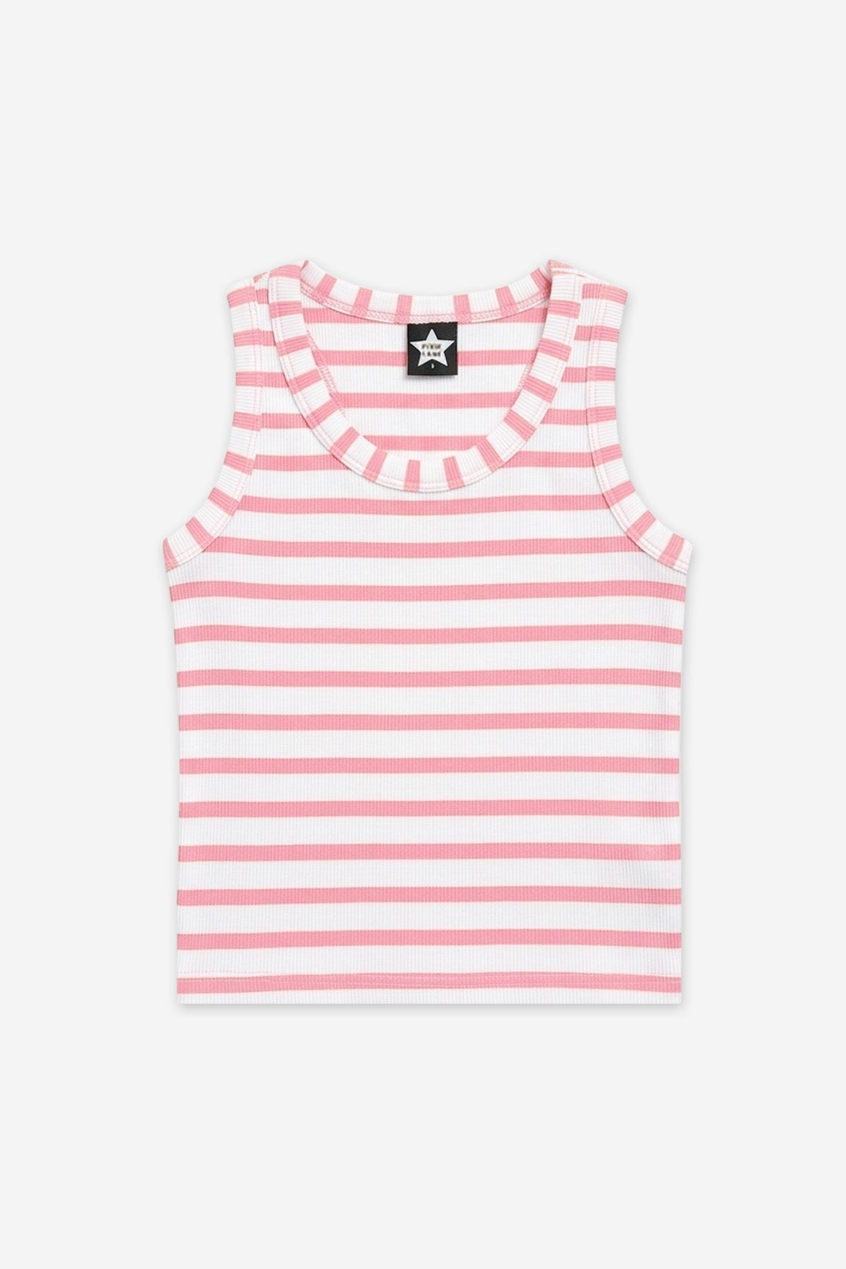 Ultra-Soft Ribbed Scoop Racer Tank - Petal Pink