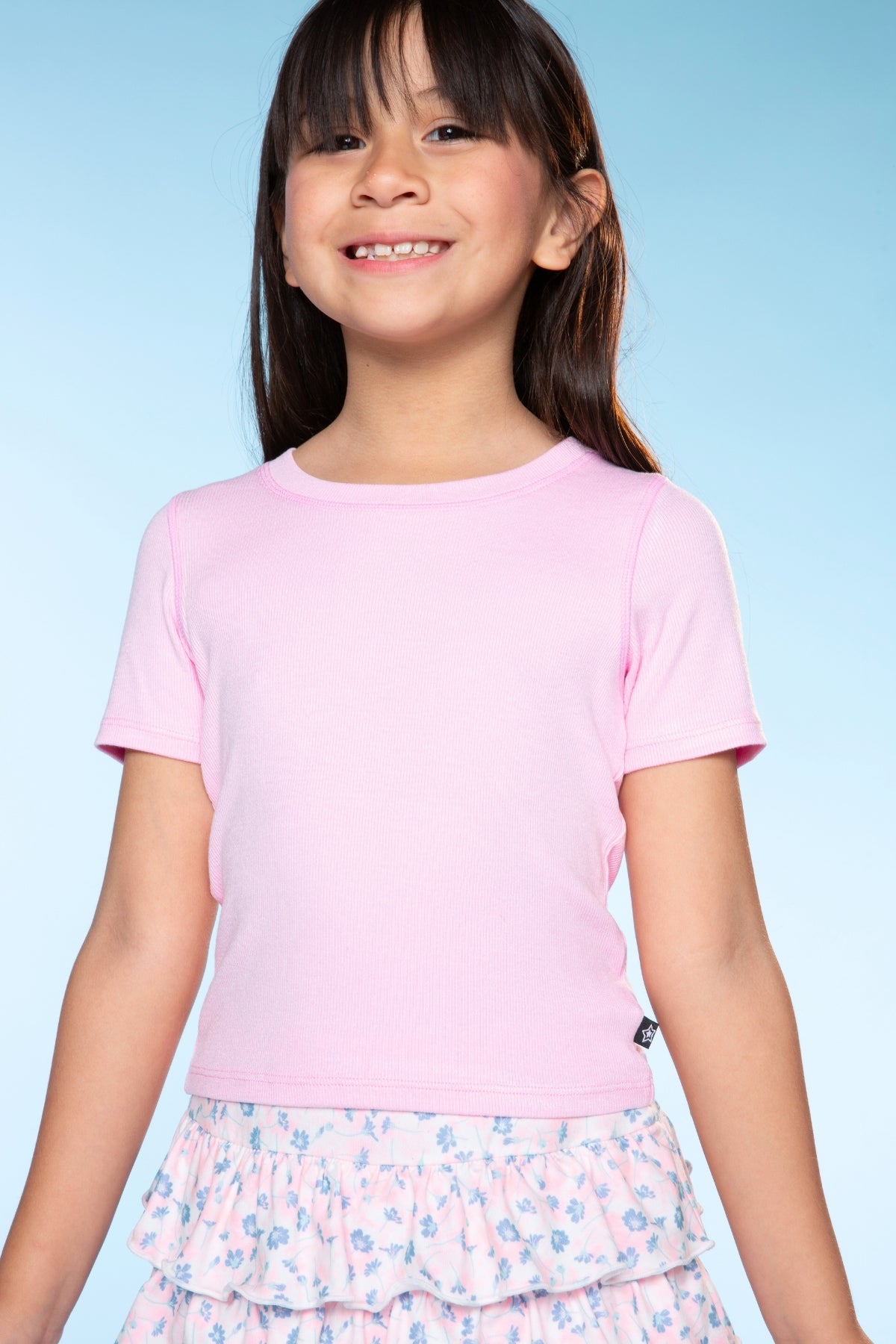 Ultra-Soft Ribbed Fitted Tee - Petal Pink - NEW!