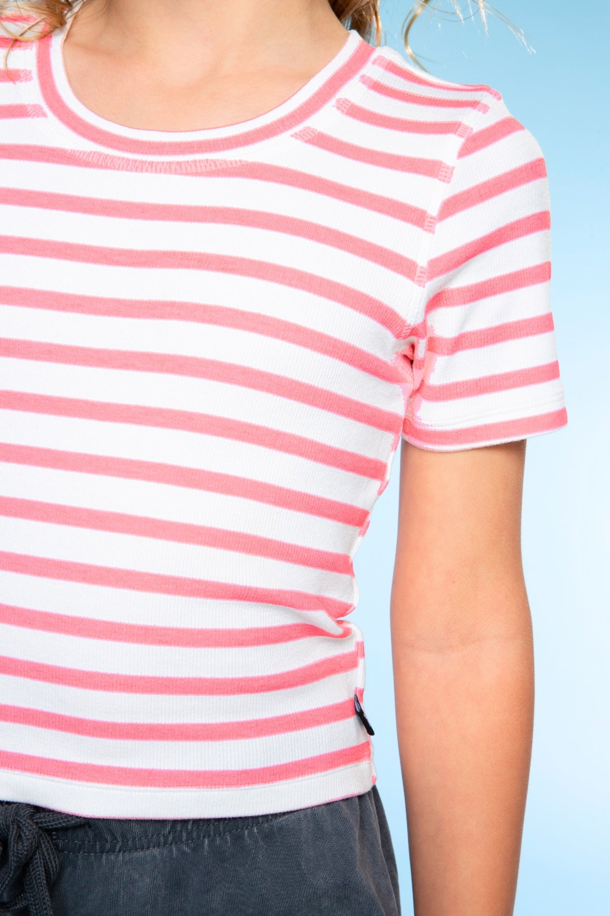 Ultra-Soft Ribbed Fitted Tee - Petal Pink - NEW!