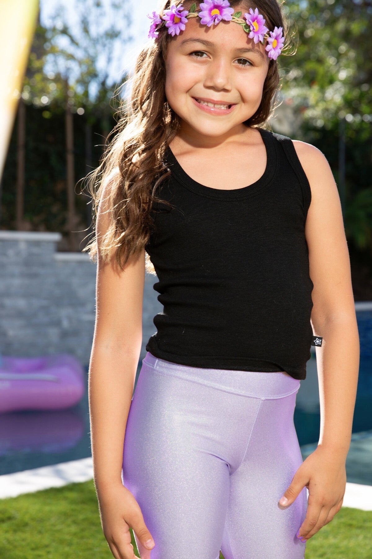 High Shine Biker Short - Silver Rainbow Gummy Bear