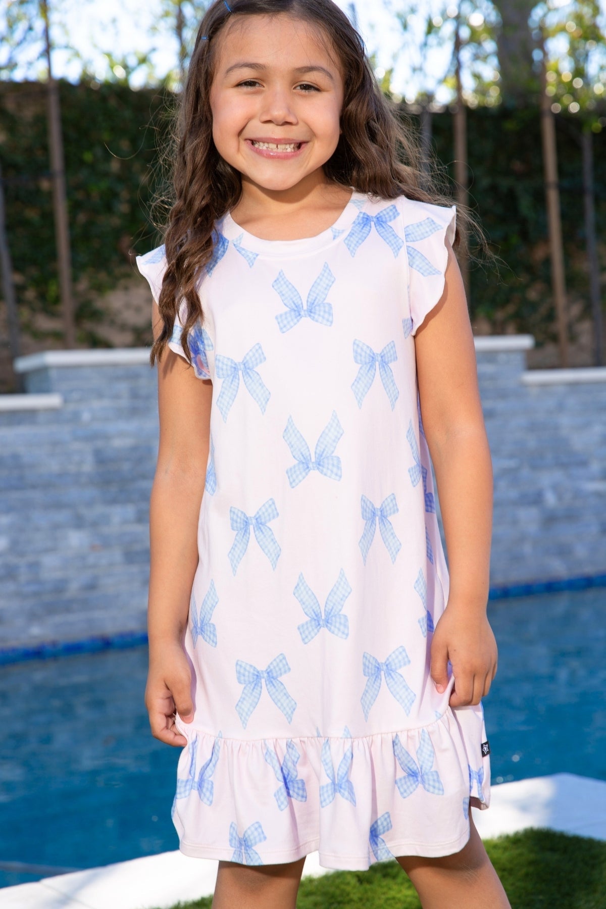 Simply Soft Flutter Sleeve Lounge Dress - Lilac Donut Ice Cream - NEW!