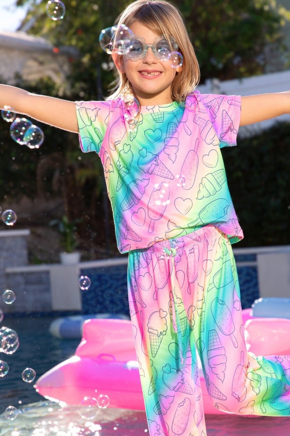 Simply Soft Easy Tee & Karate Pant - Pink Gingham Leopard