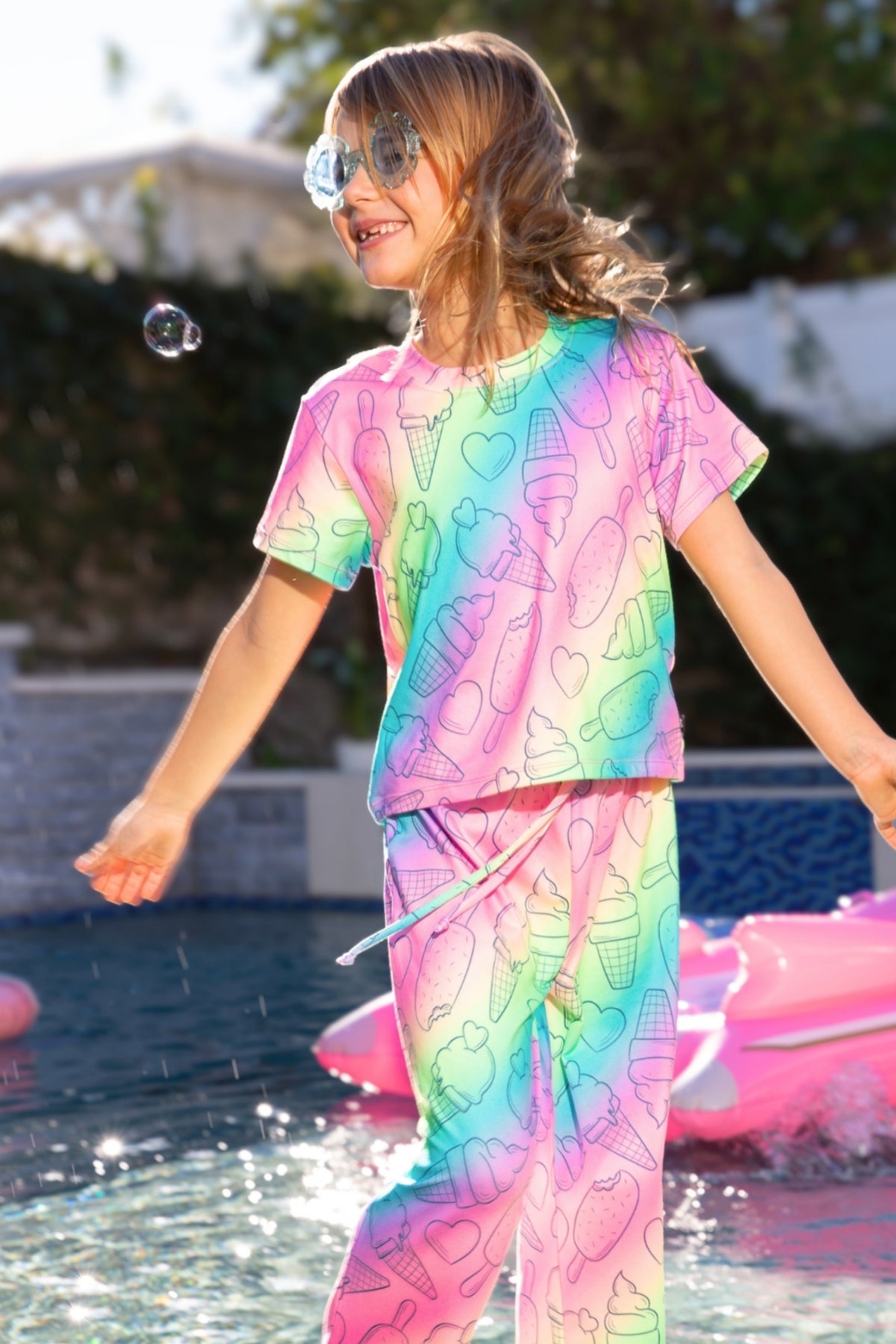 Simply Soft Easy Tee & Karate Pant - Pink Gingham Leopard