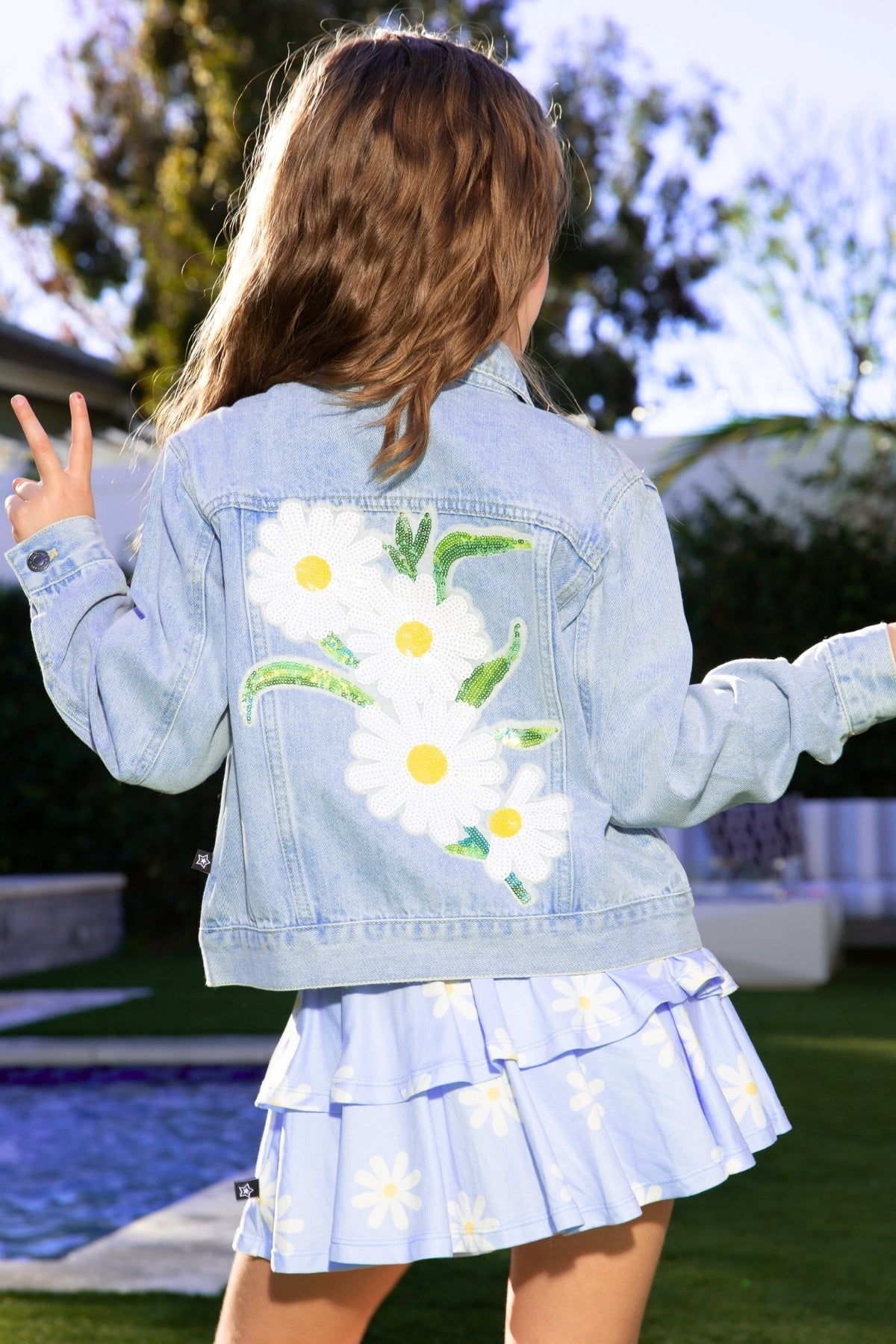 The Perfect Denim Jacket - Denim Sequin Bow