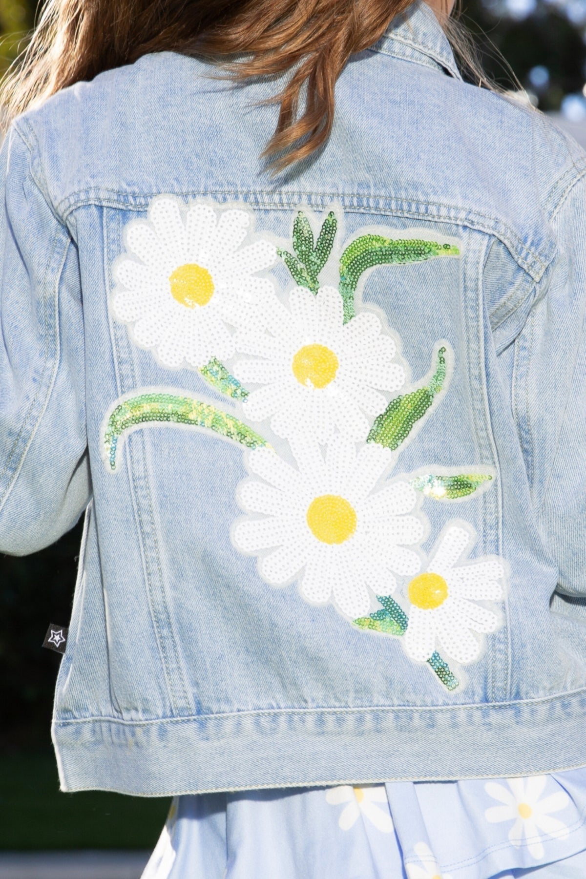 The Perfect Denim Jacket - Denim Sequin Bow