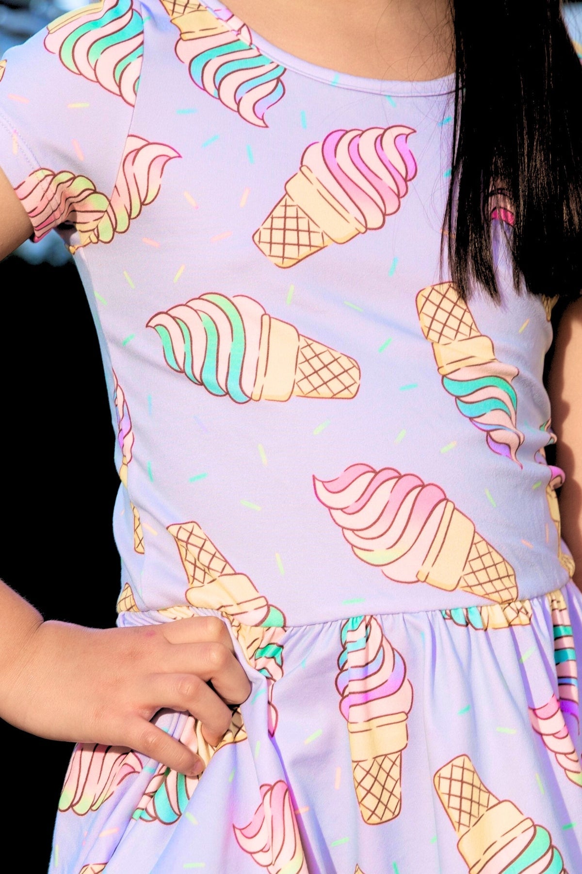 Simply Soft Short Sleeve Be Happy Dress - Tie Dye Rainbow Donuts - NEW!