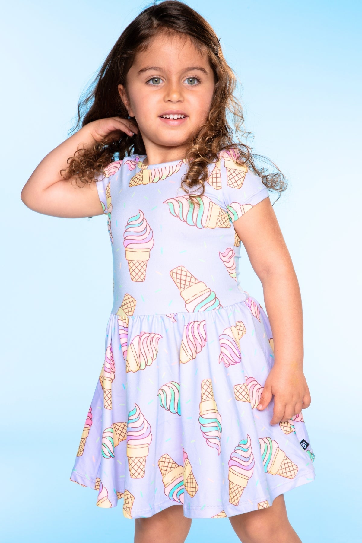 Simply Soft Short Sleeve Be Happy Dress - Tie Dye Rainbow Donuts - NEW!
