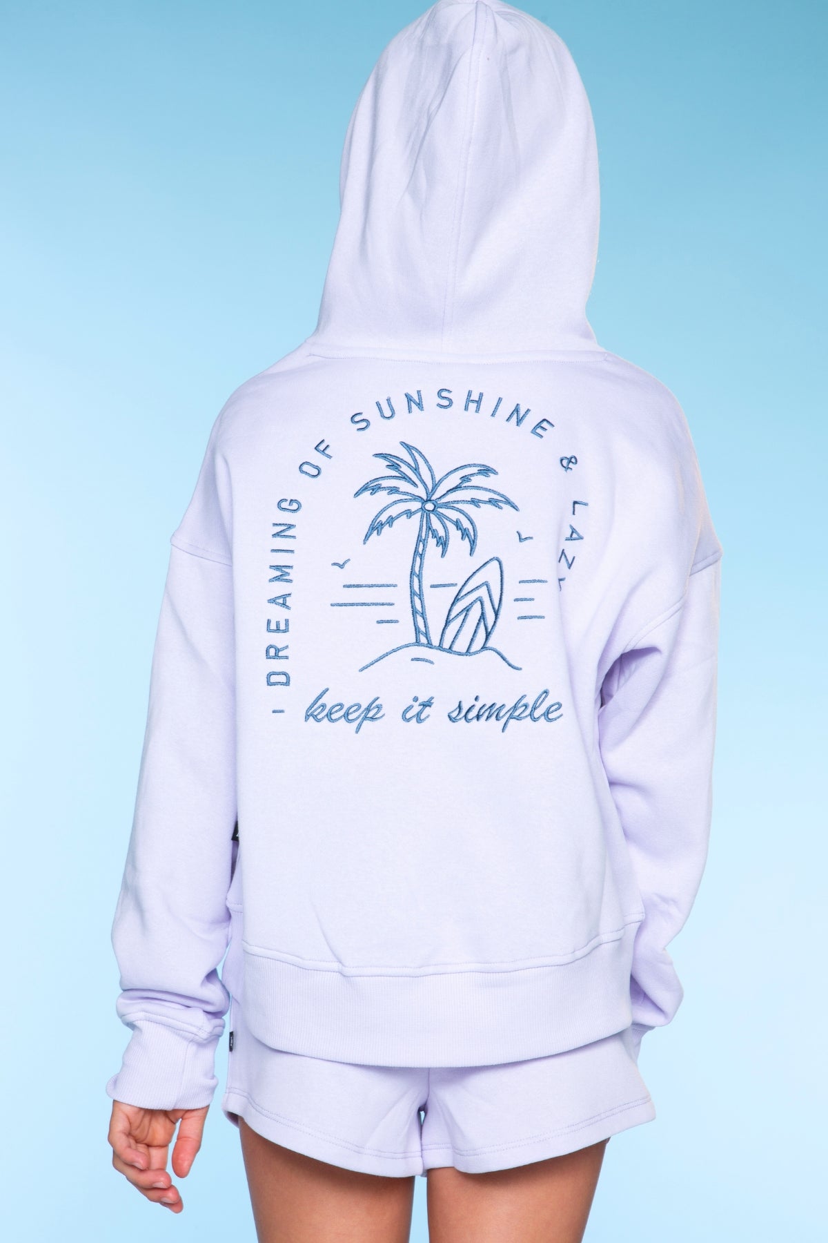 Cloud Soft French Terry Everyday Hoodie - Vintage Rose Hibiscus