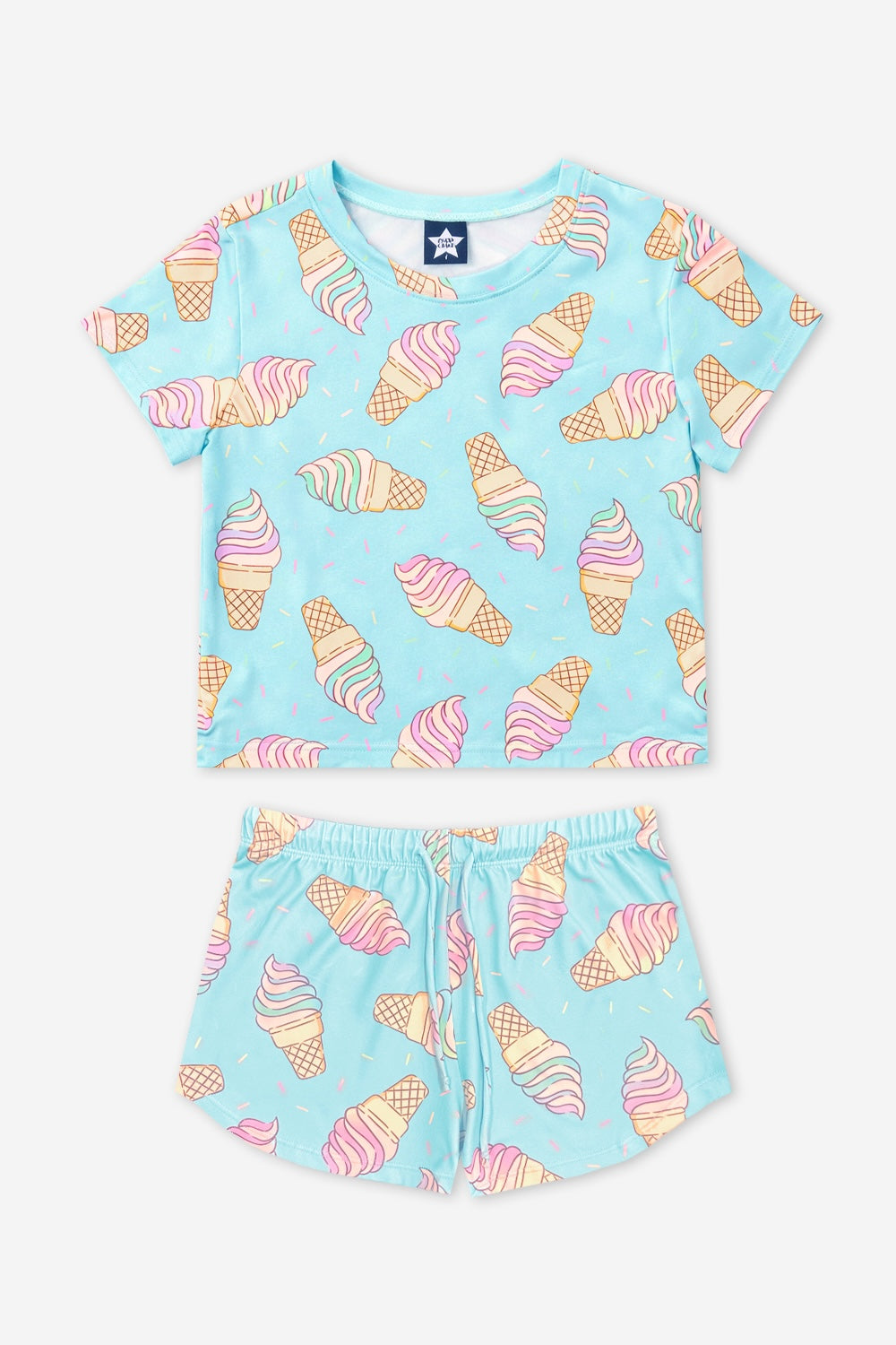Simply Soft Easy Tee & Dolphin Short - Hot Pink Rainbow Snowcone - NEW!