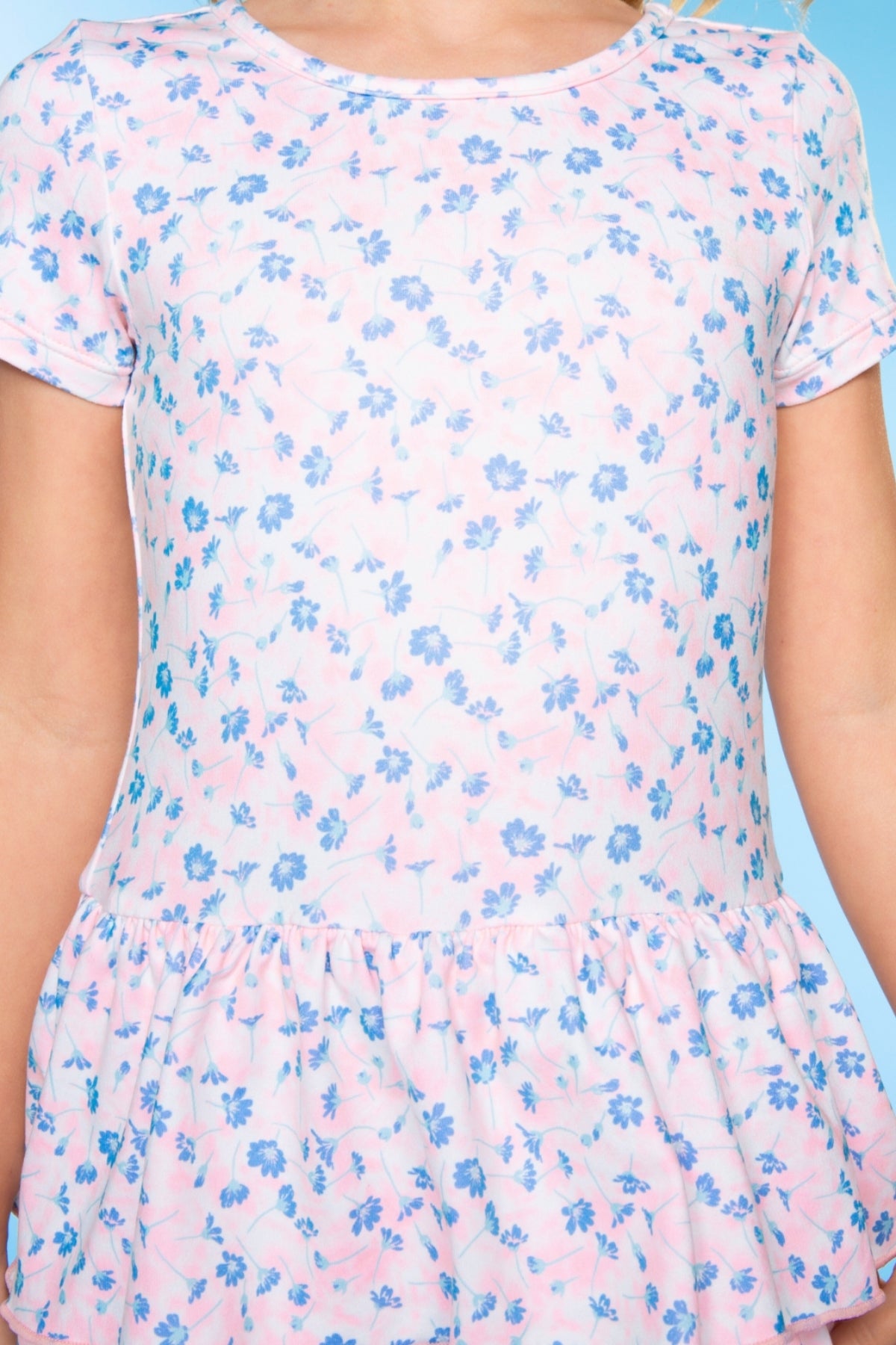 2-Pack Simply Soft Short Sleeve Dress - Rainbow Pastel Tie Dye | Lt Pink Rainbow Leopard Heart