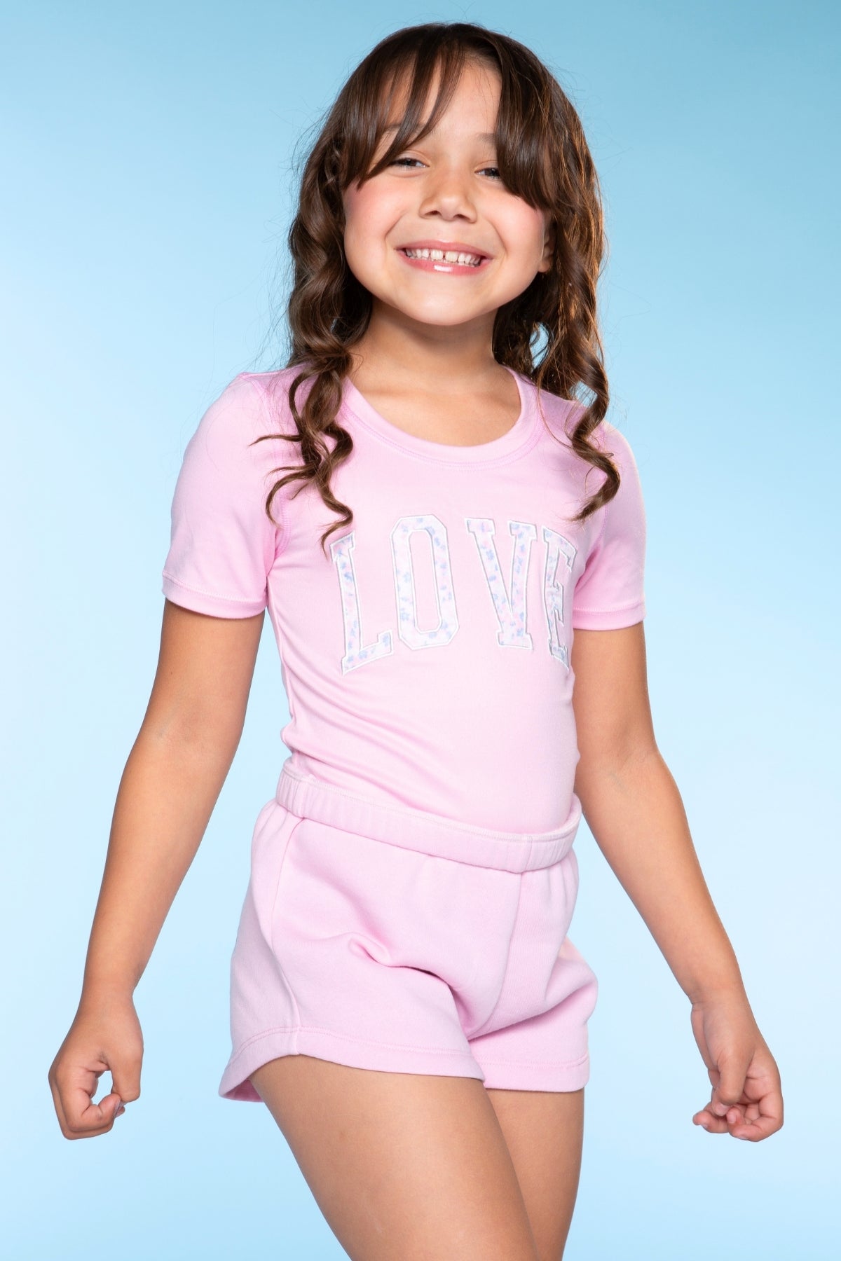 Simply Soft Short Sleeve Fitted Tee - Pink Rose Love