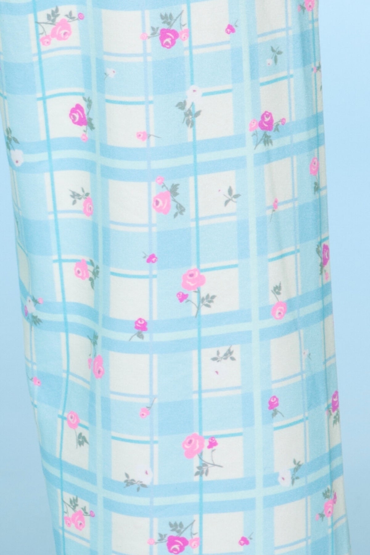 Simply Soft Racer Tank & Karate Pant Set - Pink Lt Blue Plaid Floral