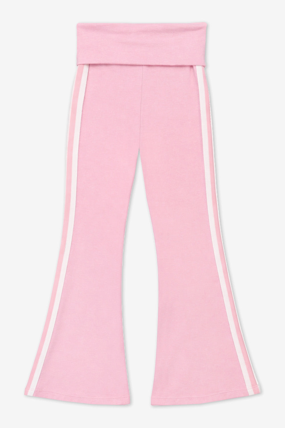 Simply Soft Luxe Foldover Flare - Dusty Pink White Stripe