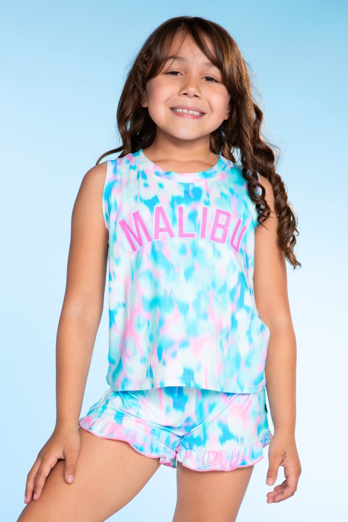 Simply Soft Easy Tank - Lt Pink Gummy Bear Rainbow